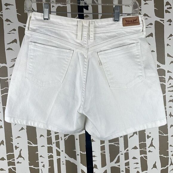 Levi’s Mid Rise Denim Shorts 6 White - Picture 2 of 7